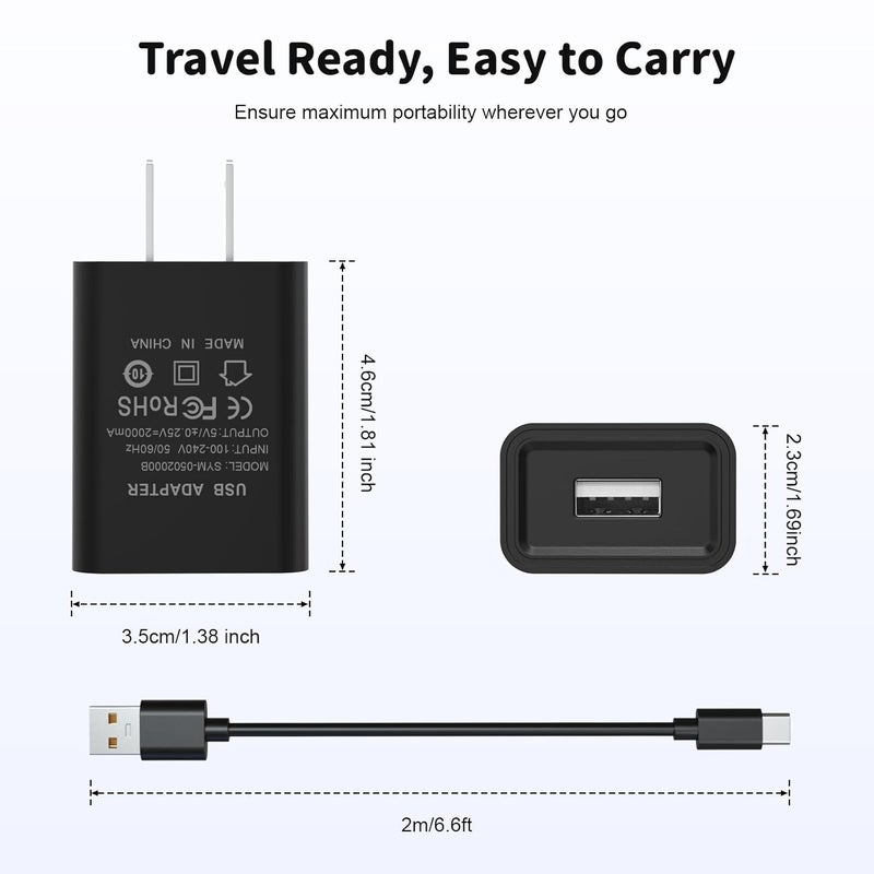Toeasor 10FT USB-C Charger Cable Power Cord Wire Compatible with All-New Kindle Paperwhite 8G, Paperwhite Signature Edition 32G & Paperwhite Kids 11th Generation or 2021 & Newer (USB C Charger Set) - Image 4